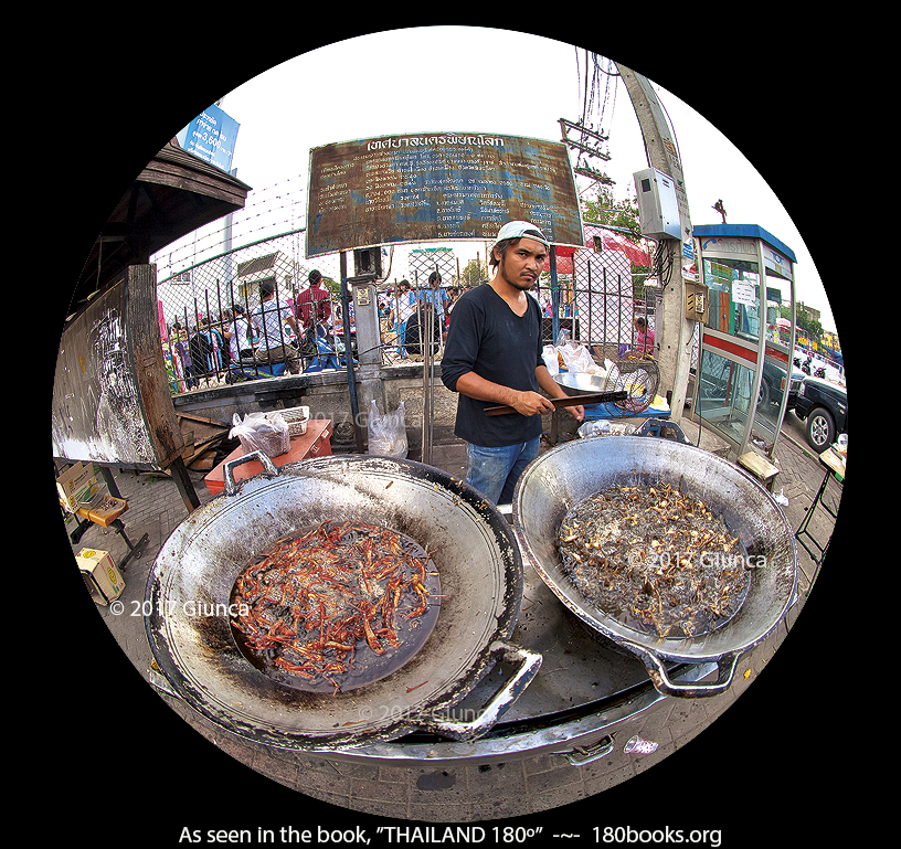 Frying Grasshoppers and Baby Frogs