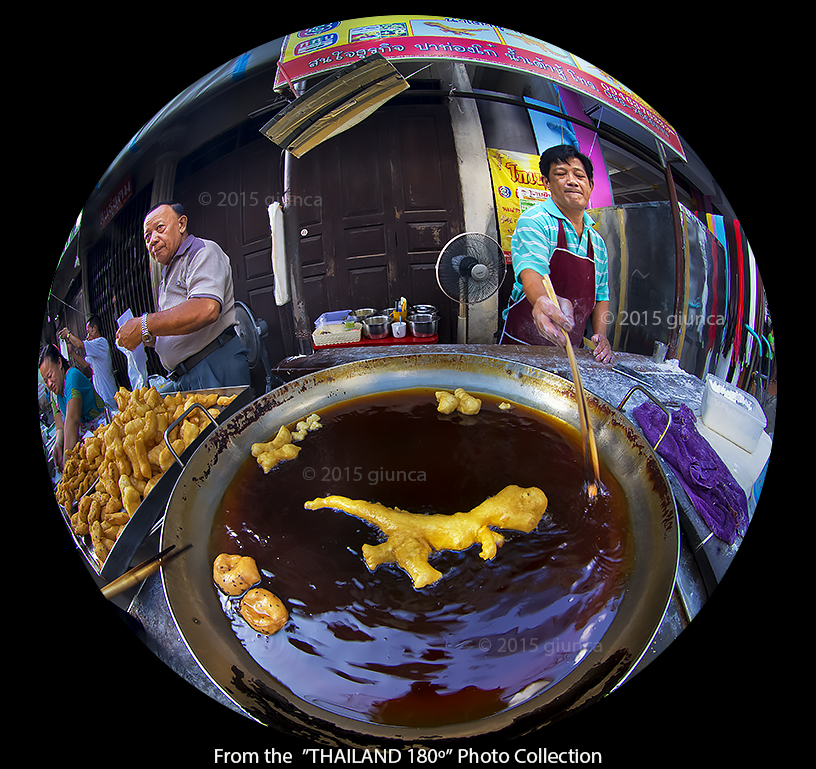 Image of a T-Rex Donut Enjoying a Swim in the Wok