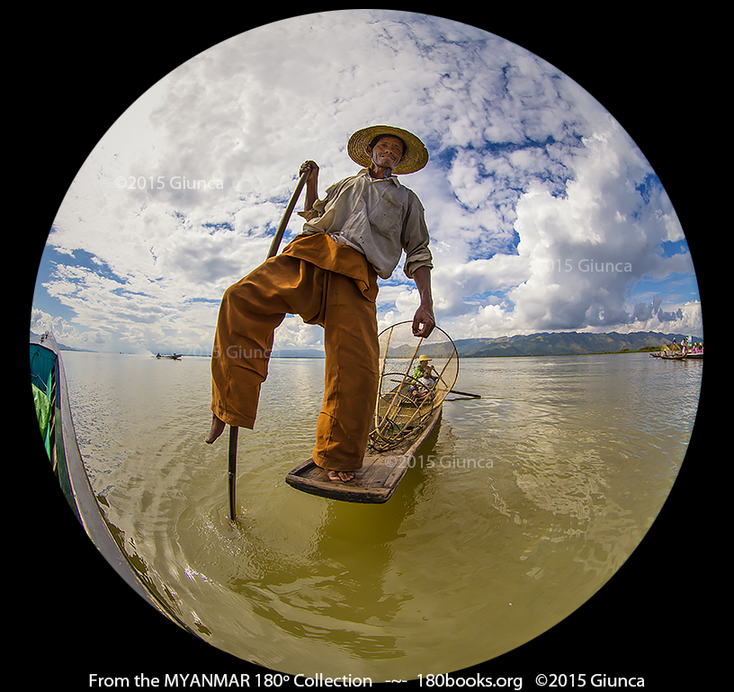 Image of Intha Leg Rowing Man