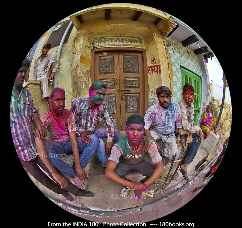 Image of Men at the Lathmer Holi