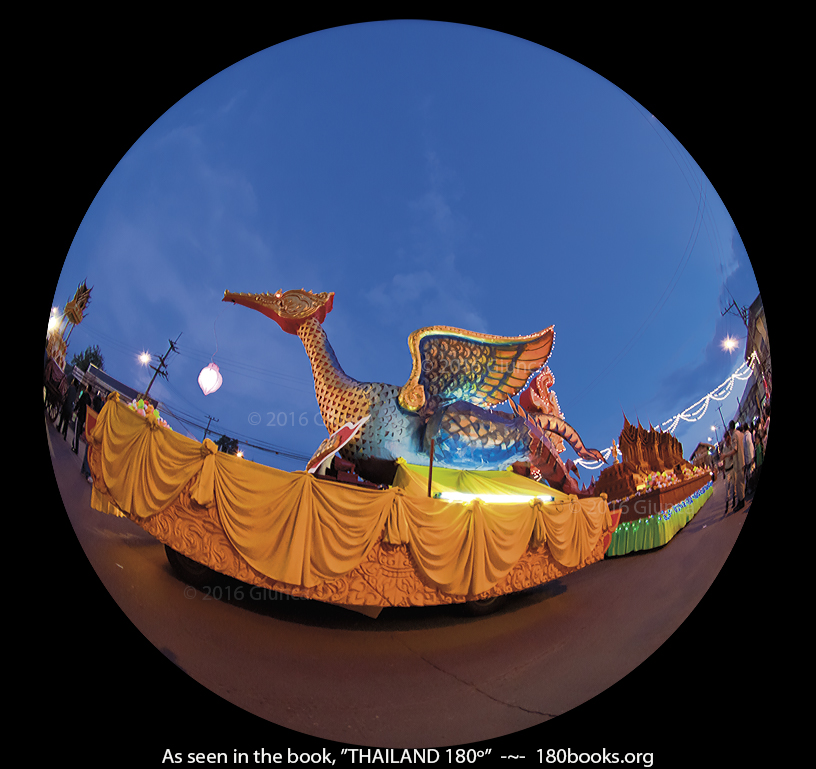 Image of A Swan Float Glides Down the Street