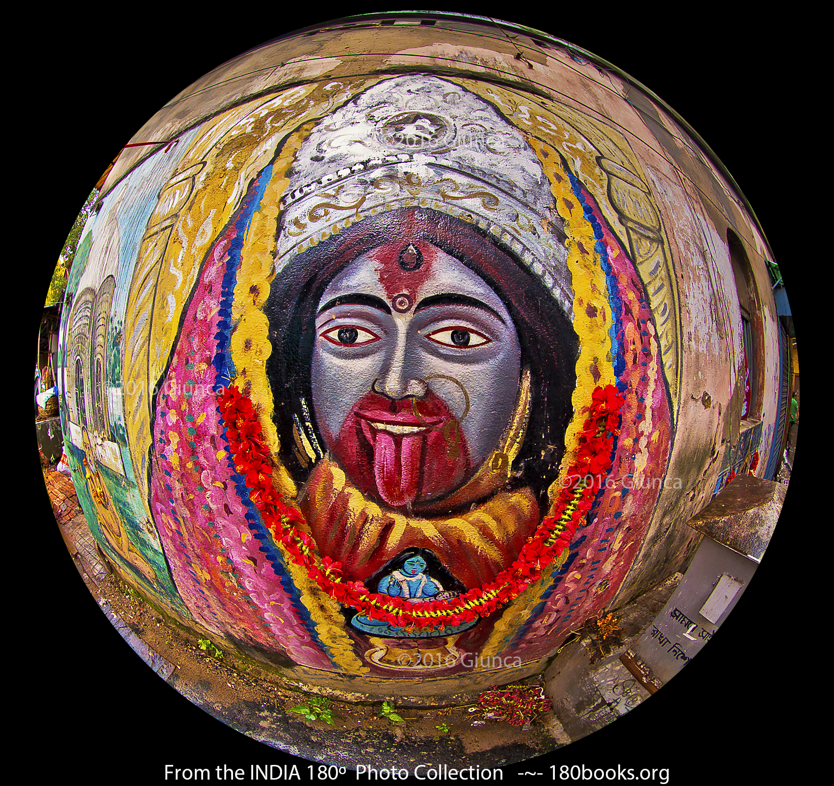 Image of Goddess Kali Mural, in Kolkata