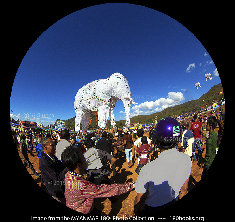 Image of Elephant balloon number 3 ready for take-off