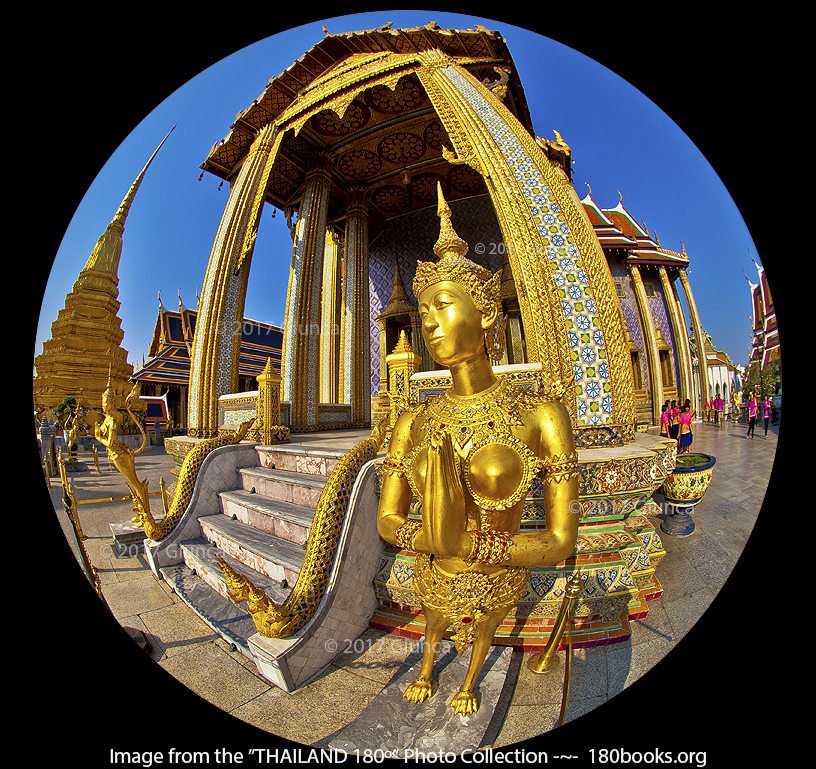 Image of Kinnaras; half-man and half-horse at Wat Phra Kaew, Thailand