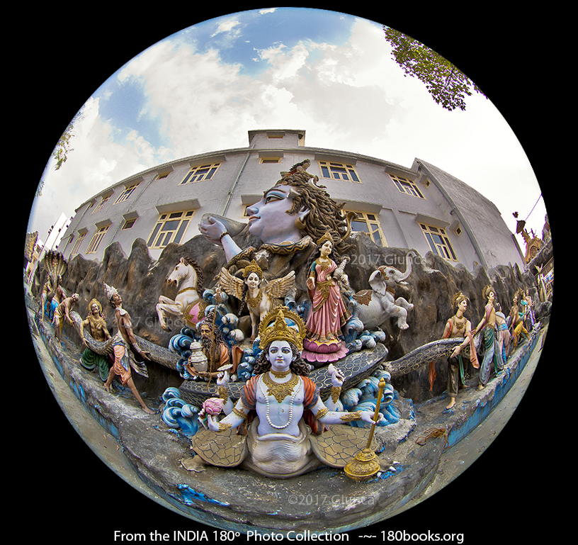 Photo of sculpture, "Churning of the Ocean of Milk"