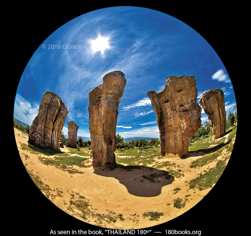 Fisheye image of Thai Stonehenge