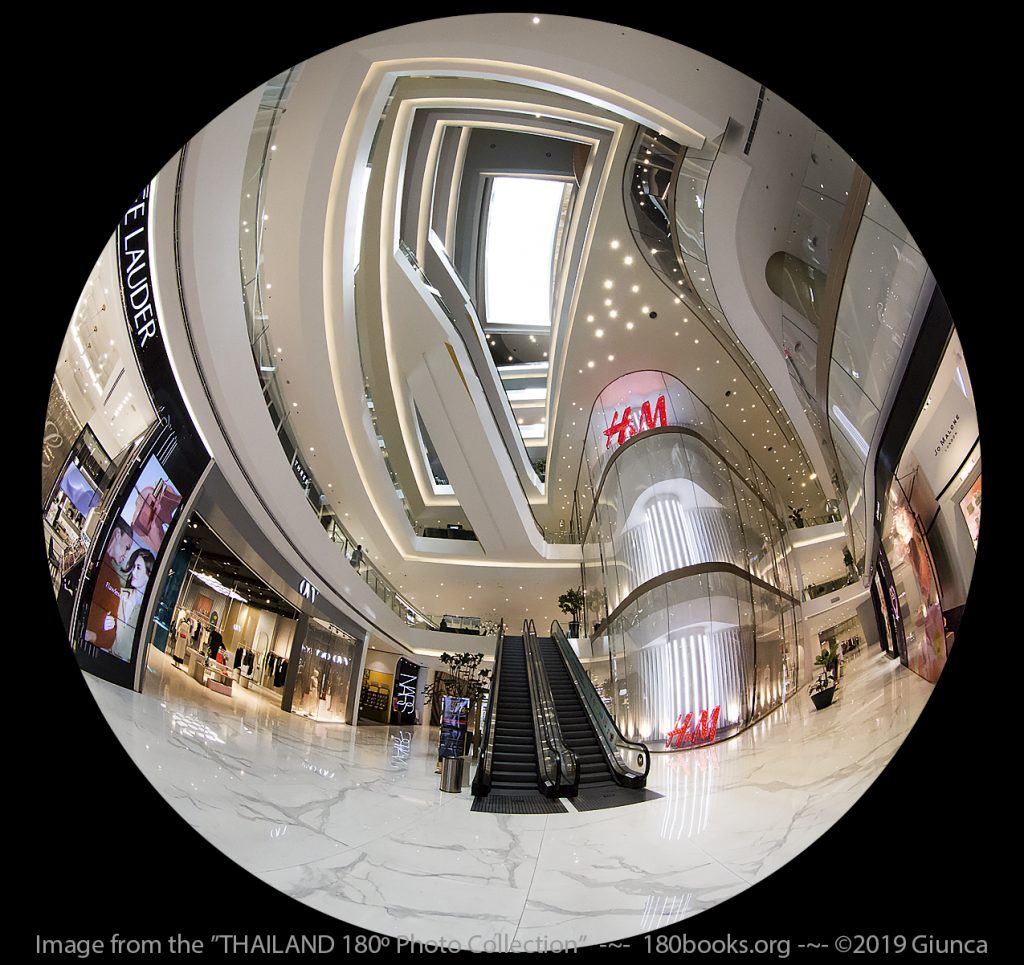 Circular fisheye lens image of