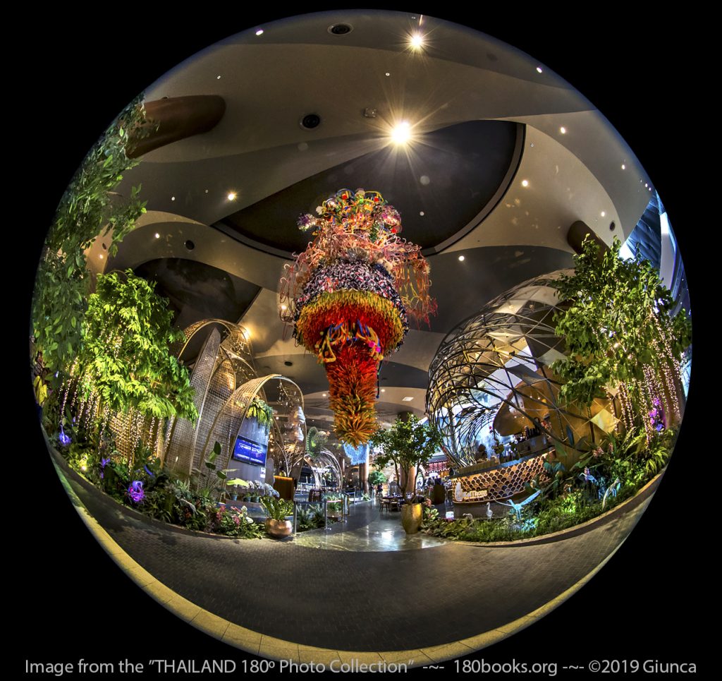 Circular fisheye image of Upstairs at the ICONSIAM