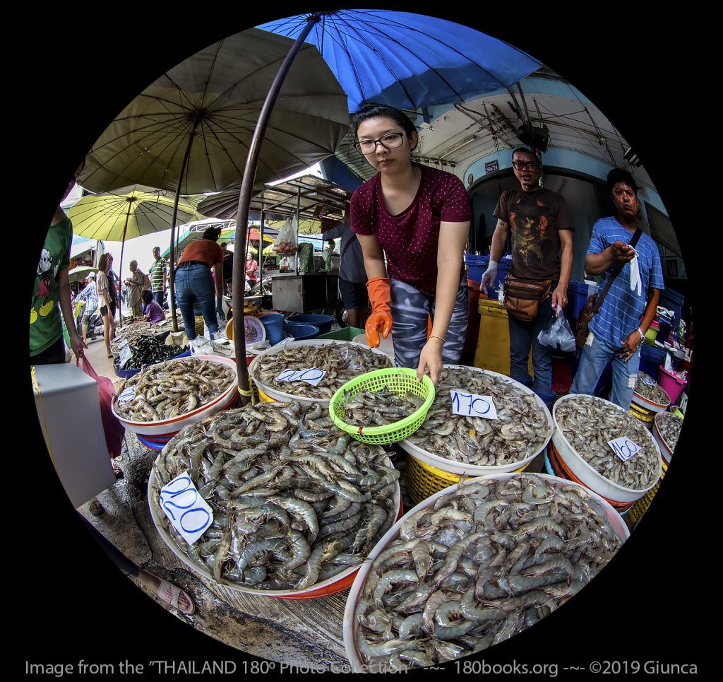 Maha Chai Seafood Market in Samut Sakhon, Thailand