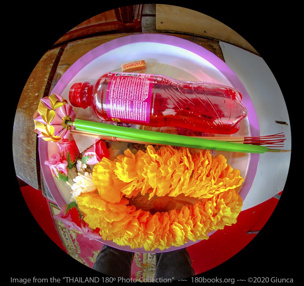 Fisheye image of offering tray.
